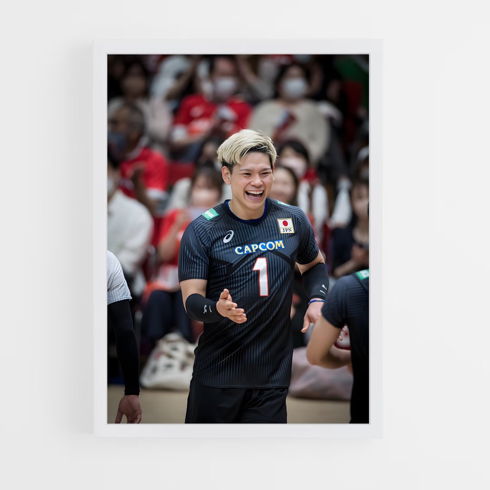 Poster Le Sourire Éclatant – affiche Volleyball (vue 3)